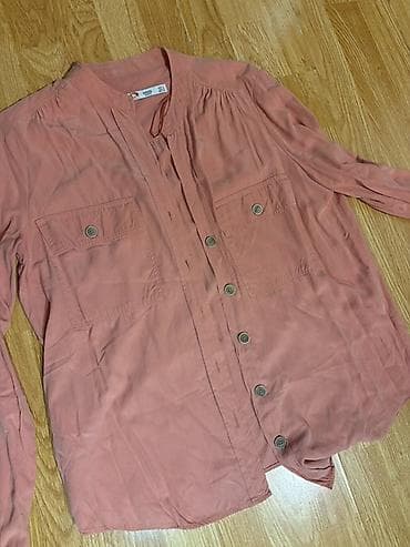 köynəy: Mango Basics qadın köynəyi - Rəng: toz çəhrayı/şaftalı - Model — 3