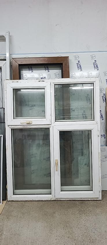 решотка: Б/у Двухкамерное Пластиковое окно, Ширина: 127 см, Длина: 163 см, Платная установка — 2