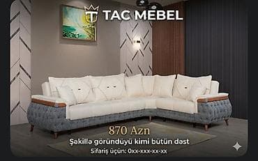 jozefin divanlar: Tac Mebel – Künc və düz divan modelləri 1) Künc divan – 780 AZN - — 3