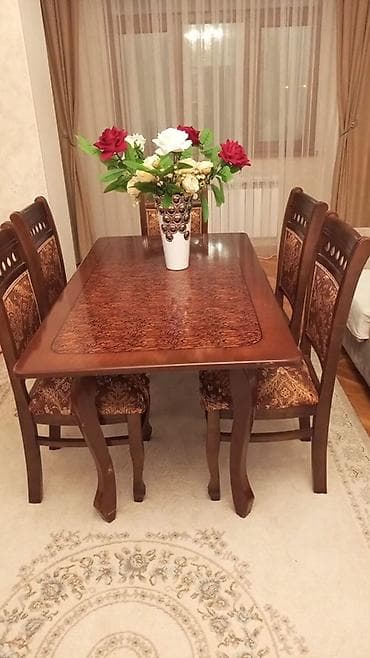 Klassik üslublu yemək otağı d - Tərkibi: 1 yemək masası + stul -