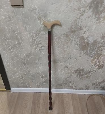 Ortozlar: Taxta gəzinti əsası - Material: tam taxta gövdə, təbii ağacdan — 1