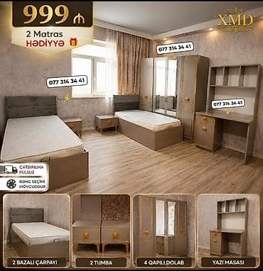 hamam şkaf: Uşaq/tonyenlik otağı üçün tam mebel dəsti Dəst tərkibi: - 2 ədəd — 1