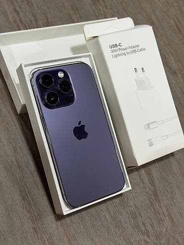 Мобильные телефоны и аксессуары: IPhone 14 Pro, 256 ГБ, Deep Purple, Гарантия, Кредит, Беспроводная зарядка — 1