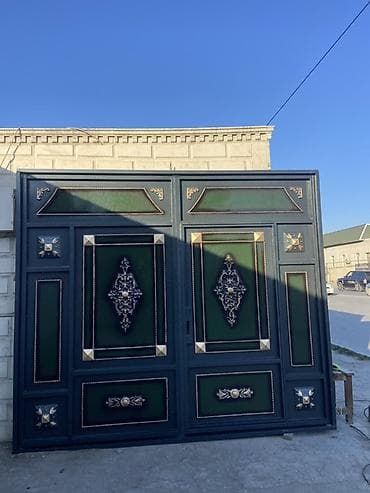 Ворота и комплектующие: Железо Дворовые ворота, Распашные, цвет - Зеленый — 3