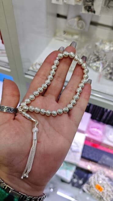 kehraba tesbeh: Gümüş təsbeh kolleksiyası.qiymet 100 m.dan baslayir - Material: gümüş — 8