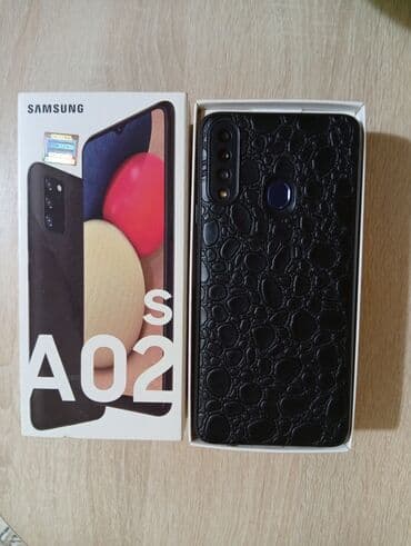 Samsung Galaxy A02 S, 64 GB, rəng - Qara, Barmaq izi