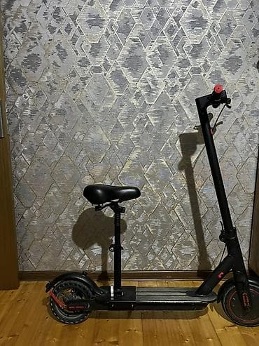 velosiped oturacağı: Elektrikli skuter – oturacaqlı model - Rəng: qara, qırmızı detallarla — 2