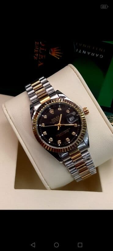 el fecr saat: Yeni, Qol saatı, Rolex, rəng - Qızılı — 13