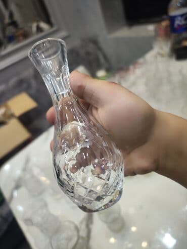 qedmi qablar: Qədimi əl işi Çexoslovakiya 60illər güldan büllur xrustal Винтажная — 1