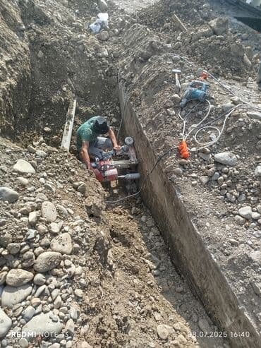 malyar işi: Səssiz tozsuz səliqəli kəsim. Beton katlavan monolit kubik — 23