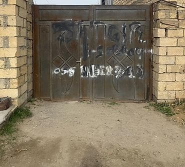 Dəmir Həyət darvazası, Yana açılan, 290 m, Mexaniki, rəng - Boz