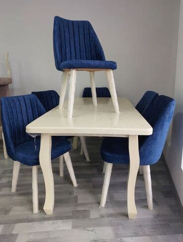 masılar: Qonaq otağı üçün, Yeni, Açılan, Kvadrat masa, 6 stul — 2