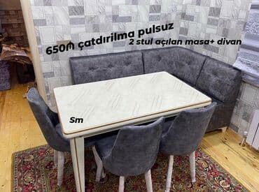 metbex divanlari: *Sifarişlə 3 gün ərzində çatdırılma olunan 2stul açılan masa +divan — 1