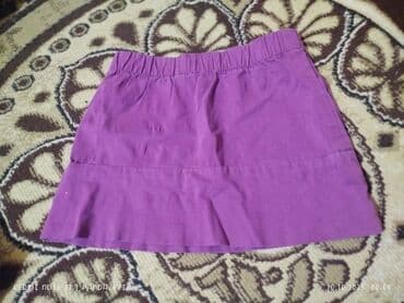детские комплекты трусы и майка: Uşaq geyim dəsti - Bənövşəyi qısa ətək: elastik bel, iki kəsimli — 1