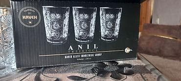 qab destleri: Stəkanlar, rəng - Ağ, Şüşə, 6 ədədli dəst, Türkiyə — 1