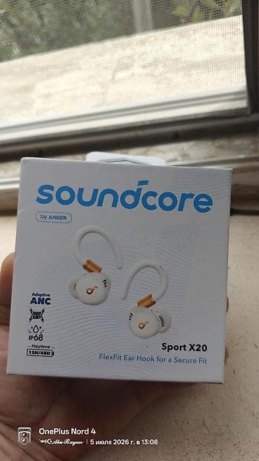 sub dinamik: İşlənmiş Simsiz (Bluetooth) Qulaqcıqlar, Anker, rəng - Ağ — 1