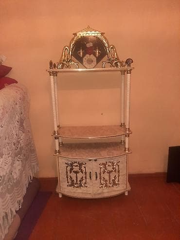 alfemo mebel: Düz TV altlığı, Polkalı, Laminat — 2