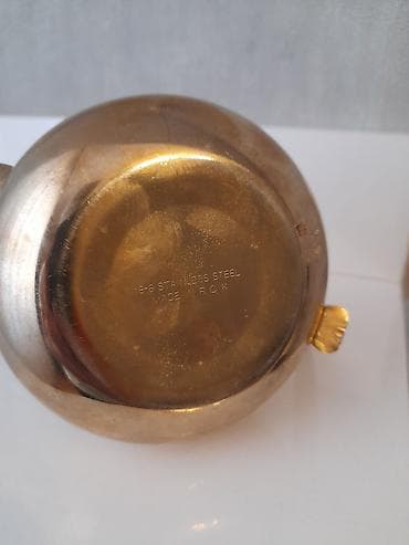 gurcu xengeli aparati: Qızılı tonlarda dekorativ çaydan – 18/8 paslanmayan poladdan, R.O.K — 3