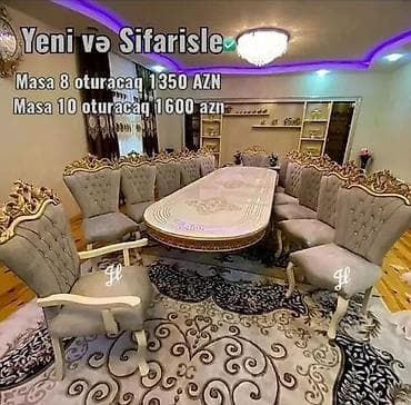 parca skaf: Oval masa, Qonaq otağı üçün, 8 nəfər, Açılmayan, Azərbaycan, Zəmanətli — 1