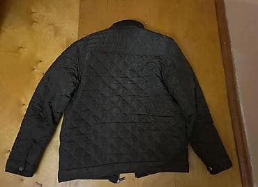 koji kurtka: Qara rəngli kişilər üçün quilted (romb naxışlı) jaket - Stil: yüngül — 1