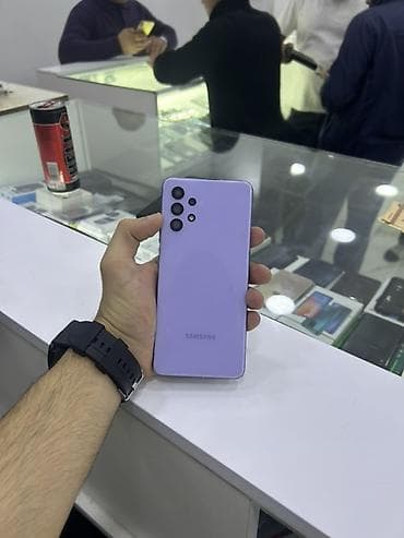 samsung galaxy a7 2018: Samsung Galaxy A32, rəng - Bənövşəyi, Barmaq izi — 1