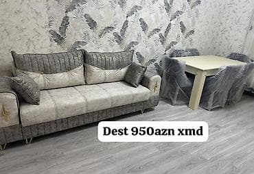 qabaq stulu: Yemək otağı və qonaq otağı üçün mebel dəsti. Tərkib: - 3 nəfərlik — 1