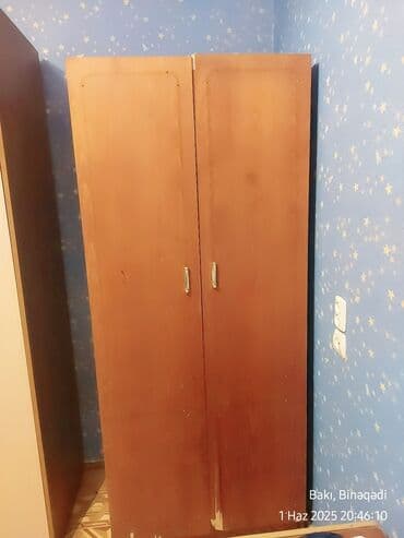tək dolab: Açılan, 2 qapılı Düz dolab, Qarderob, paltar dolabı — 2