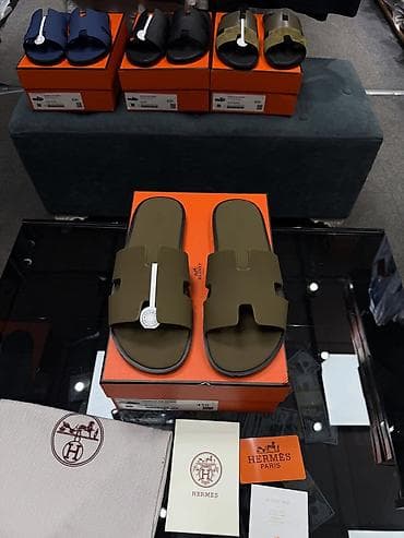 qara botinkalar: Hermès Izmir Sandal – qara rəng Bütün Ölçülər və Rənglər Var - — 9