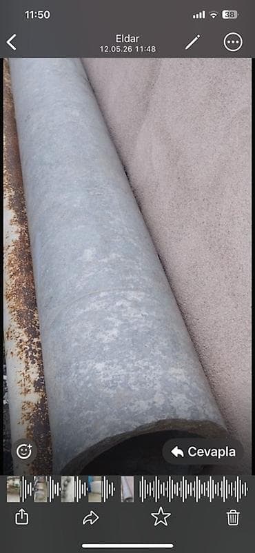 havalandırma boru: Asbest-sement boru - Material: asbest-sement (şifer tərkibli) - — 2