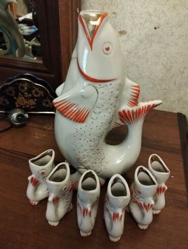 qədimi qab: Fincanlar, Metal, 6 ədədli dəst — 3