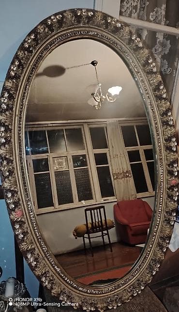 Güzgü Divar üçün, Oval, Dekorativ, Naxışlı