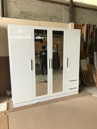 sumqayitda muhafize isi: Yeni, Açılan, 4 qapılı Düz dolab, Qarderob, paltar dolabı, Azərbaycan — 6