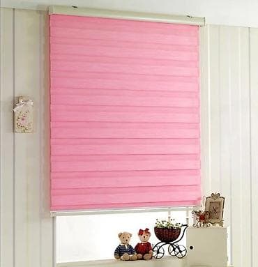 iwlenmiw perde: Zebra jalüz pərdə - İkili qatlı zebra sistemi: ensiz şəffaf və qalın — 3