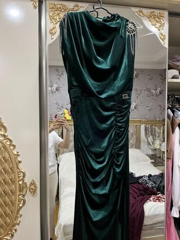 qara yubka modelleri: Qadın ziyafət geyimləri – 4 model 1) Açıq firuzə rəngli uzun paltar - — 2