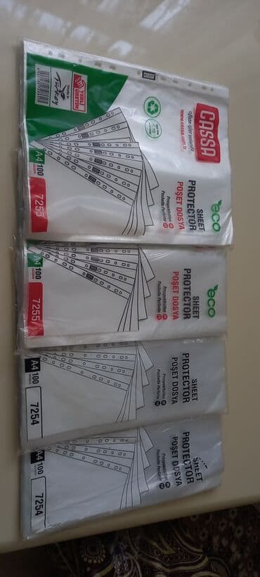 qum torbasi qiymeti: 4 packa var.her packada 100 eded fayl var.hamisi birlikde 20 man — 1