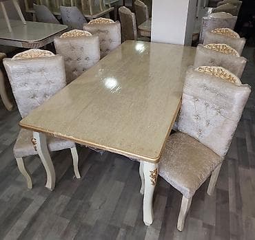 oturacaq: Qonaq otağı üçün, Yeni, Açılan, Kvadrat masa, 6 stul — 4