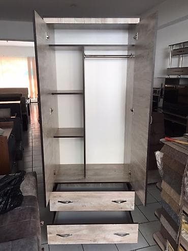 şkaflar ucuz: Yeni, 2 qapılı, Siyirməli, Qəhvəyi, Digər material, Açılan, Düz dolab — 3