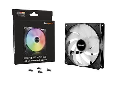 intel core i7: Be quiet! Light Wings LX 140mm PWM high-speed ARGB korpus ventilyatoru — 4