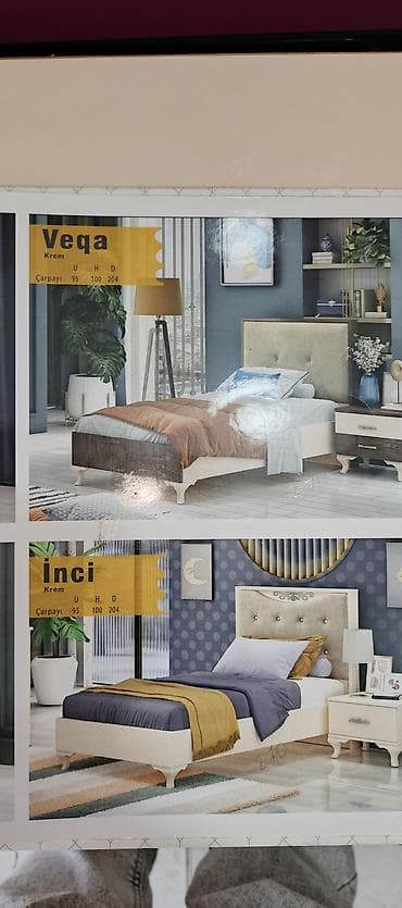 parda tül: Yeni, İkinəfərlik çarpayı, Matras ilə, Türkiyə — 1