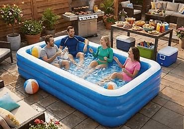 baseyn: 🌊 Elektron Nasos HƏDİYYƏ! 🎁 INTEX Şişmə Hovuz – Yay üçün ideal seçim! — 1