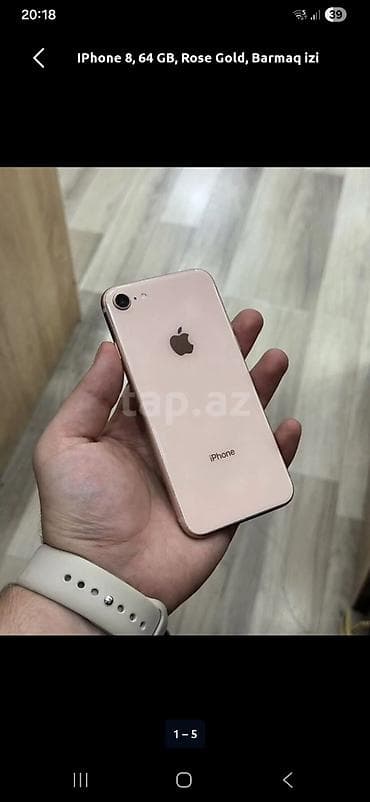 ipad 64 gb: IPhone 8, 64 GB, Rose Gold, Barmaq izi — 1