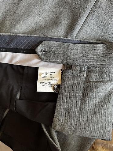 salvarlar: Kişi klassik şalvarı – Denti - Rəng: boz (klassik ofis tonu) - Parça — 3