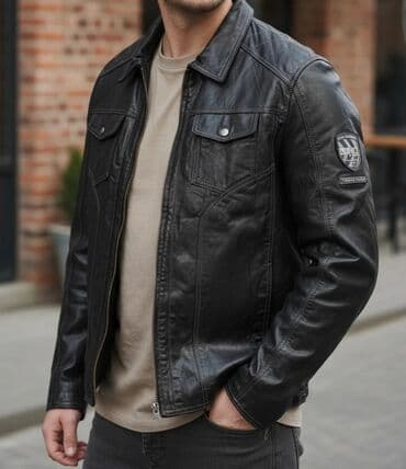 dəri kutka: Dəri vintage kurtka — 1