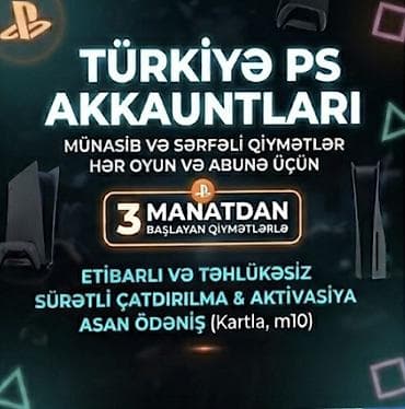 video reqstrator: Türkiyə PS akkauntları - Hər oyun və abunə üçün münasib və sərfəli — 1