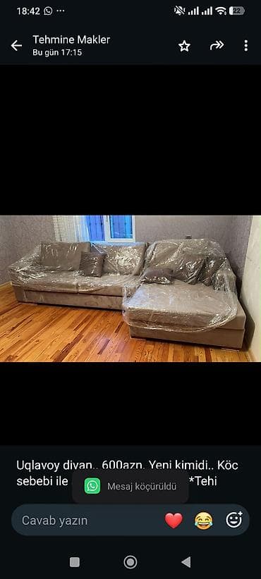Диваны: Uqlavoy divan. 600azn. Yeni kimidi. Köc sebebi ile satılır ünvan — 1