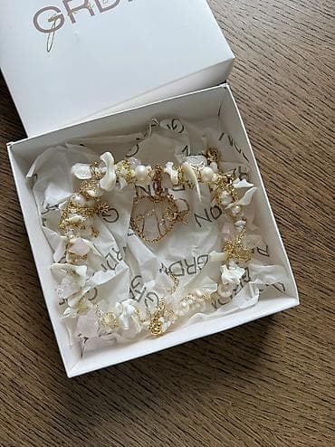 Сумки: Колье из натуральных камней (розовый кварц и перламутр). Новое 🆕 в — 6