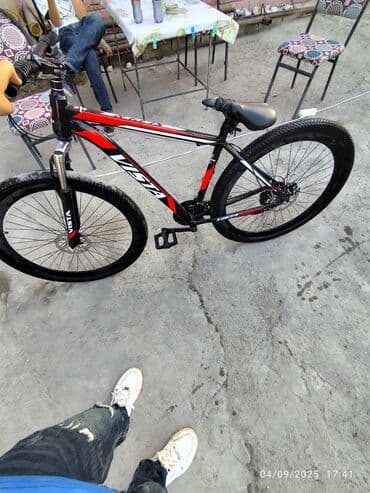 çənə rezini: VISTA dağ velosipedi - Rəng: qara/qırmızı-gümüş qrafika - Çərçivə — 4