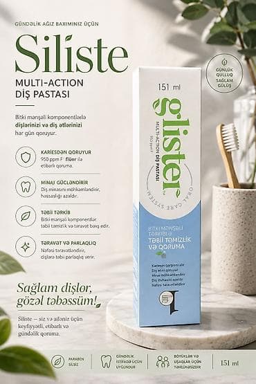 Siliste Multi-Action diş pastası – gündəlik ağız baxımı üçün bitki — 1