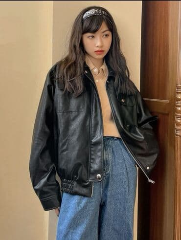 Deri jaket (PU) Amerikanin SHEIN online magazadan alinib M razmer lalafo.az -da Deri jaket (PU) Amerikanin SHEIN online magazadan alinib M razmer