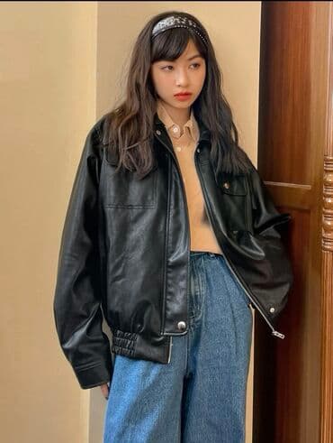 sumqayitda jaket: Deri jaket (PU) Amerikanin SHEIN online magazadan alinib M razmer — 1